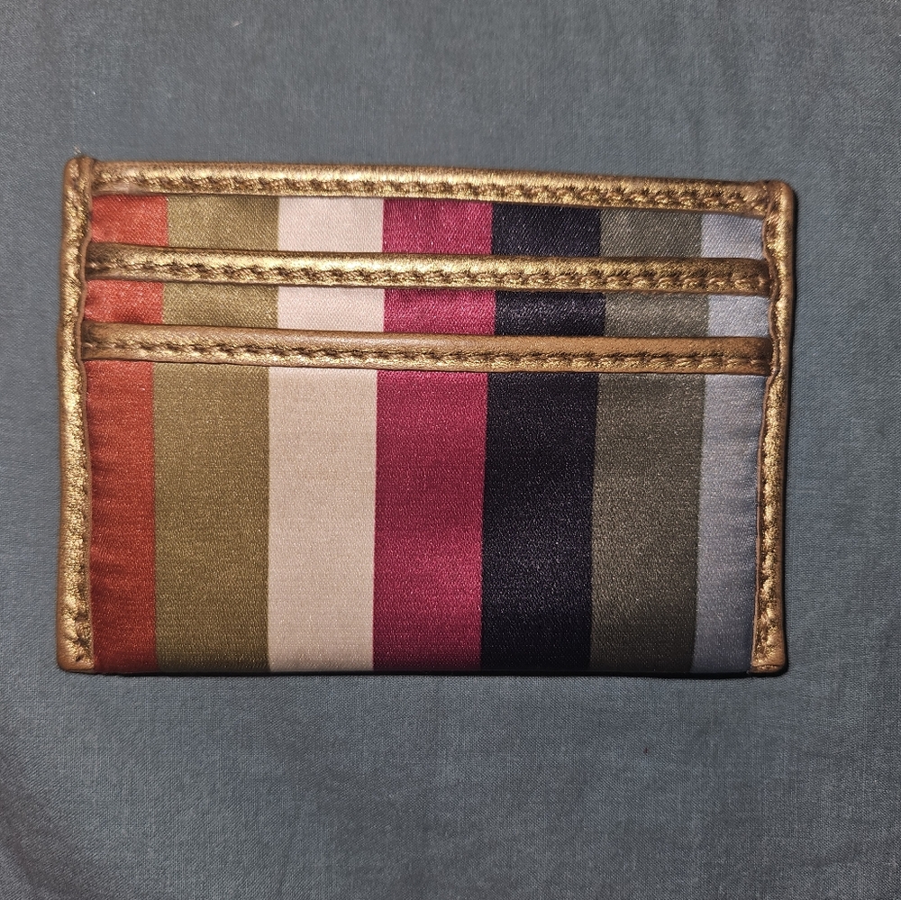 Coach Legacy Stripe Multi Color Card Holder